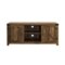 Walker Edison - Rustic Barn Door Style Stand for Most TVs Up to 65" - Rustic Oak-Front_Standard