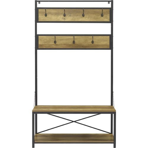 Walker Edison - Hall Tree - Rustic Oak-Front_Standard 