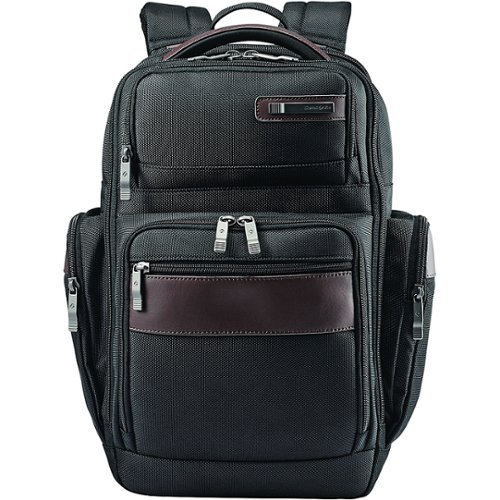 Samsonite - 4-Square Kombi Backpack for 14.1" Laptop and 10.1" Tablet - Black/Brown