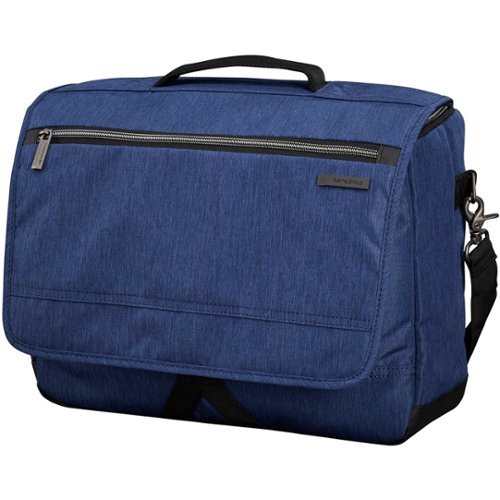 Samsonite - Modern Utility Messenger Laptop Case - Vintage navy-Front_Standard 