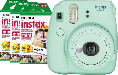  Fujifilm - instax mini 9 Instant Film Camera Value Pack - Mint Green