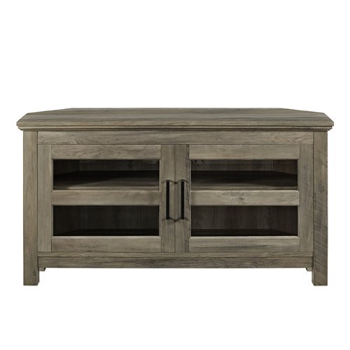 44” Farmhouse Corner TV Stand for  TV's up to 50”-Front_Standard 