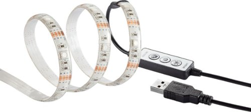 Insignia™ - 6' RGB LED Light Strip - White-Front_Standard 