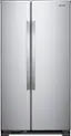 Front. Whirlpool - 21.7 Cu. Ft. Side-by-Side Refrigerator - Monochromatic Stainless Steel.
