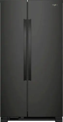 Front. Whirlpool - 21.7 Cu. Ft. Side-by-Side Refrigerator - Black.