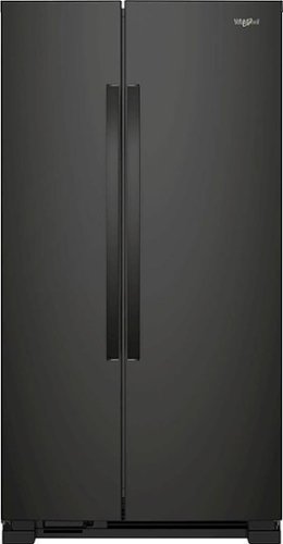 Photos - Fridge Whirlpool  25.1 Cu. Ft. Side-by-Side Refrigerator - Black WRS315SNHB 