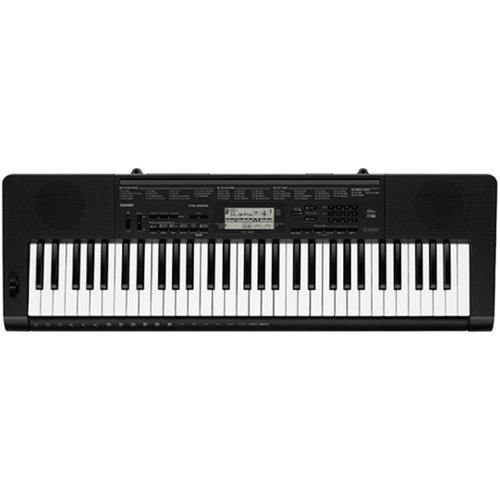  Casio - Portable Keyboard with 61 Velocity-Sensitive Keys - Black