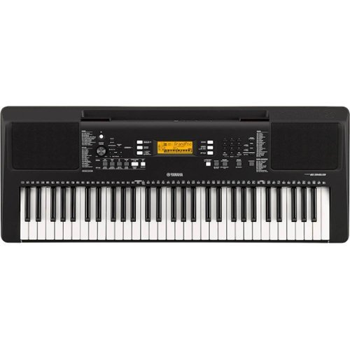 Yamaha - Portable Keyboard with 61 Touch-Sensitive Keys - Black-Front_Standard 