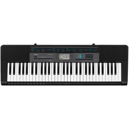 Casio - Portable Keyboard with 61 Keys - Black-Front_Standard 