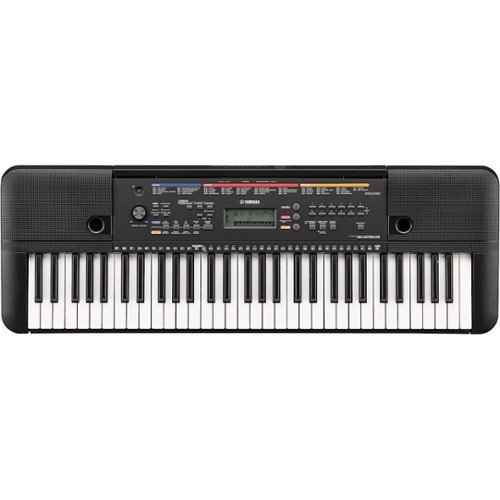 Yamaha - Portable Keyboard with 61 Full-Size Keys - Black-Front_Standard 