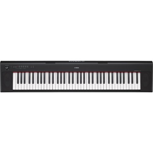 Yamaha - Piaggero Portable Keyboard with 76 Keys - Black-Front_Standard 