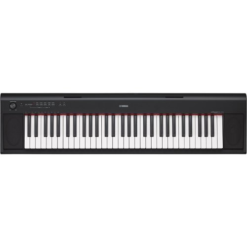 Yamaha - Piaggero Portable Keyboard with 61 Keys - Black-Front_Standard 