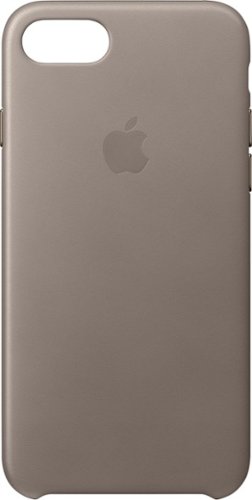 Apple - iPhone® 8/7 Leather Case - Taupe-Front_Standard 