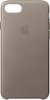Apple - iPhone® 8/7 Leather Case - Taupe-Front_Standard