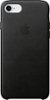 Apple - iPhone® 8/7 Leather Case - Black-Front_Standard