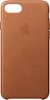 Apple - iPhone® 8/7 Leather Case - Saddle Brown-Front_Standard