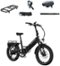 Lectric eBikes - XP4 750 Step-Thru Foldable Long-Range eBike (Max 85mi/28mph) + LevelUp Rack/Comfort Seat/Seat Post/Elite Headlight/Lock - Tempest Grey-Front_Standard