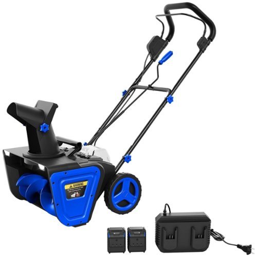Acekool - 20 Inch Cordless Electric Snow Blower, Snow Shovel for Driveway, Sidewalk, Walkway - Blue-Front_Standard 
