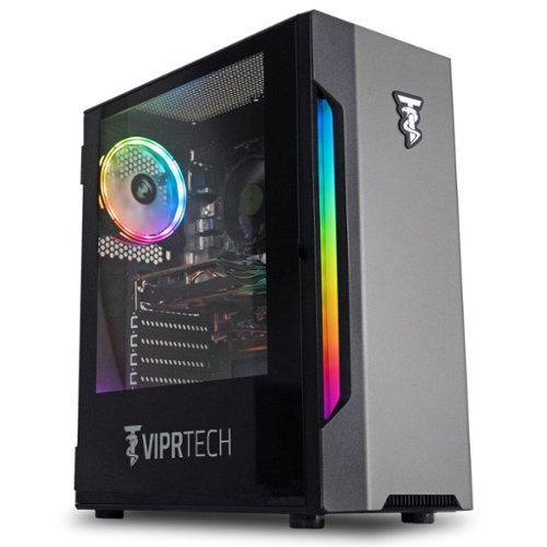 ViprTech - Rebel 1.0 Gaming PC - AMD Ryzen 5 (4.2Ghz), GTX 1660 Super 6GB, 16GB DDR4, 512GB NVMe SSD, Computer - Black-Front_Standard 