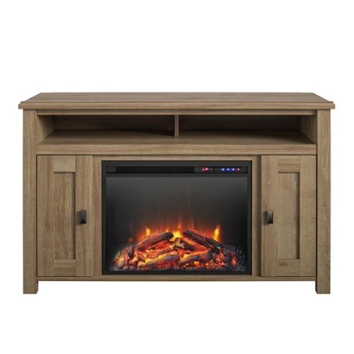 Ameriwood Home - Farmington Electric Fireplace TV Console - Natural-Front_Standard 