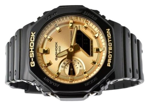 Casio G Shock Analog Digital Black And Gold Color Resin Strap
