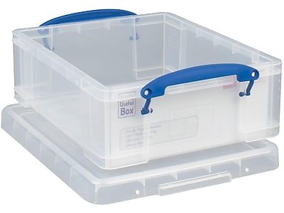 Really Useful Box - Really Useful Box® 8.1 Liter Snap Lid Storage Bin, 5/Pack (8.1LC-PK5C) - Clear