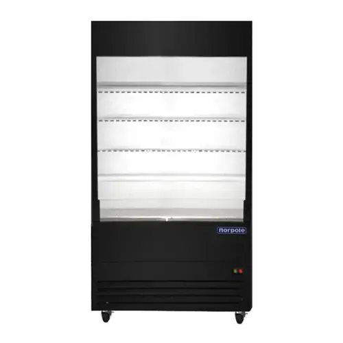 Front. Magic Chef - Commercial 48 in. Open Air Merchandiser in Black - Black.
