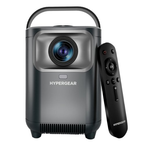 HyperGear - CinéMini 720p HD Portable Mini Projector - Black-Front_Standard 