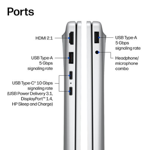 HP OmniBook 3 16 2K Touchscreen Laptop - AMD Ryzen 5 40 (2025) - 8GB Memory - 256GB SSD - Glacier Silver BUY ONLINE