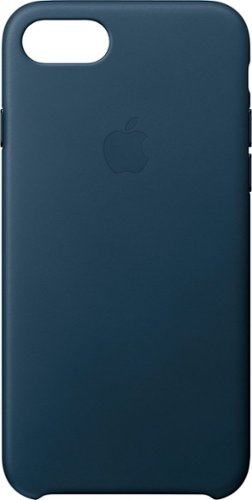 Apple - iPhone® 8/7 Leather Case - Cosmos Blue-Front_Standard 