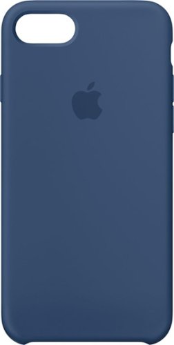 Apple - iPhone® 8/7 Silicone Case - Blue Cobalt-Front_Standard 