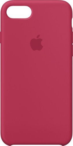 Apple - iPhone® 8/7 Silicone Case - Rose Red-Front_Standard 