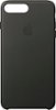 Apple - iPhone® 8 Plus/7 Plus Leather Case - Charcoal Gray-Front_Standard