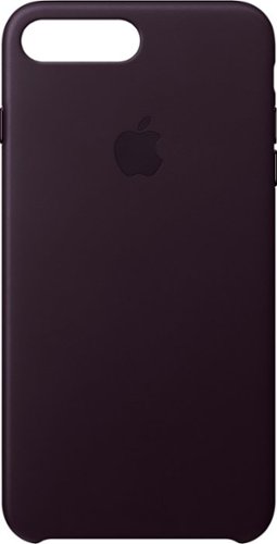 Apple - iPhone® 8 Plus/7 Plus Leather Case - Dark Aubergine-Front_Standard 