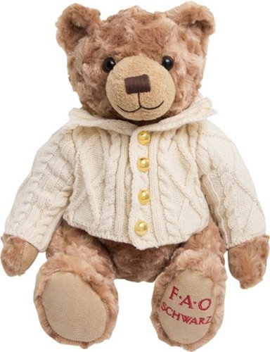  FAO Schwarz - 12&quot; Anniversary Bear Plush Toy - Brown