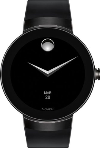 Movado - Connect Smartwatch 46.5mm Dark Gray Ion-Plated Stainless Steel - Dark gray ion-plated stainless steel-Front_Standard 