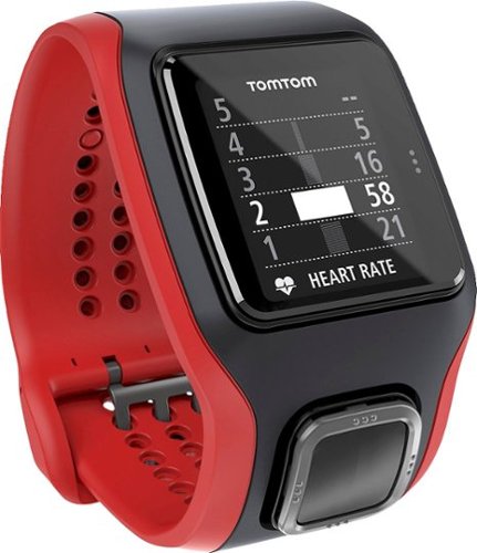  TomTom - Multi-Sport Cardio GPS Watch - Black/Red