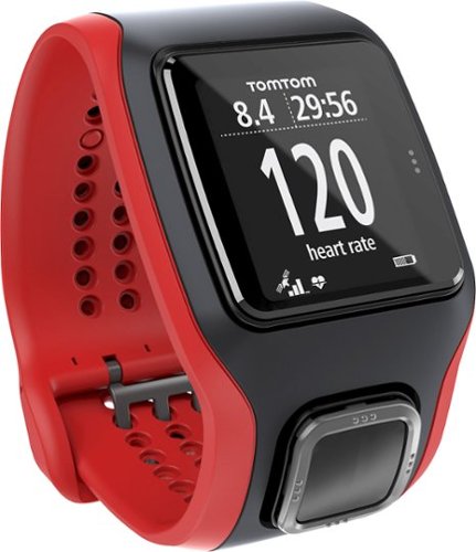  TomTom - Runner Cardio GPS Watch - Black/Red