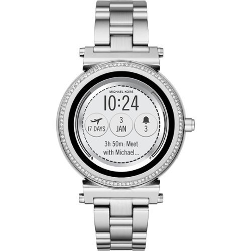 Michael Kors - Access Sofie Smartwatch 42mm Stainless Steel - Silver Tone-Front_Standard 