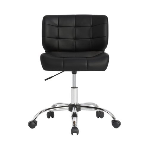 Studio Designs - 5-Pointed Star Vinyl Office Chair - Black/chrome
