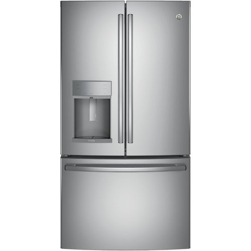 GE - Profile Series 22.2 Cu. Ft. French Door in Door Counter-Depth Refrigerator-Front_Standard 