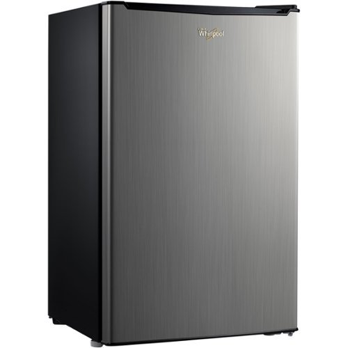Whirlpool - 3.5 Cu. Ft. Mini Fridge - Stainless Steel Look-Front_Standard 