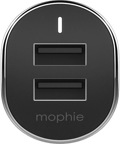  mophie - Dual USB Car Charger - Black