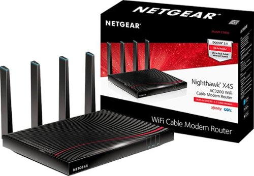  NETGEAR - Nighthawk X4S Dual-Band AC3200 Router with 32 x 8 DOCSIS 3.1 Cable Modem