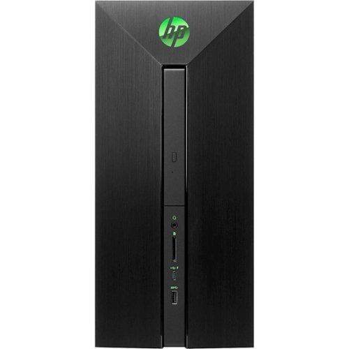 Pavilion Power Gaming Desktop - AMD Ryzen-5 1400 - 8GB Memory - AMD Radeon RX 580 - 1TB Hard Drive - HP finish in shadow black-Front_Standard 