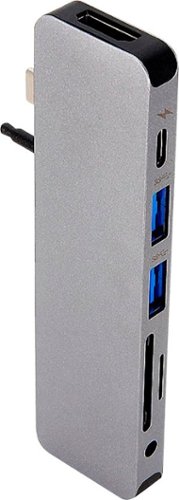 Hyper - HyperDrive 7-Port Universal USB-C Hub - USB-C Docking Station for Laptops - Space Gray