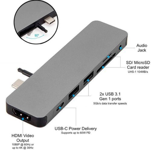 Hyper 7-Port Universal USB-C Hub - USB-C Docking Station for Laptops - Space Gray HOW TO BUY