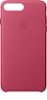 Apple - iPhone® 8 Plus/7 Plus Leather Case - Pink Fuchsia-Front_Standard