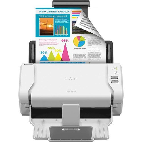 Brother - ADS-2200 Desktop Color Duplex Scanner - White