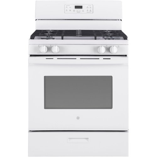 GE - 5.0 Cu. Ft. Freestanding Gas Range - White-Front_Standard 